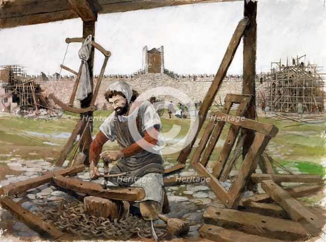 Carpenter, Scarborough Castle, 12th century, (c1990-2010). Artist: Ivan Lapper.