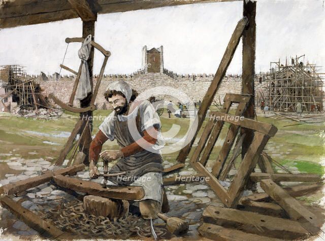 Carpenter, Scarborough Castle, 12th century, (c1990-2010). Artist: Ivan Lapper.