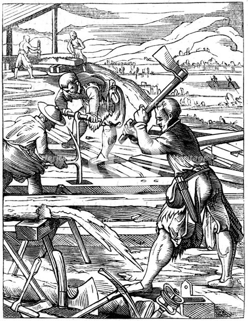 Carpenters, 16th century (1849). Artist: Jost Amman