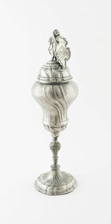 Carpenters Guild Cup and Cover, Germany, c. 1750. Creator: Unknown