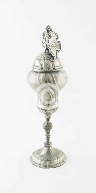 Carpenters' Guild Cup and Cover, Germany, c. 1750. Creator: Unknown.