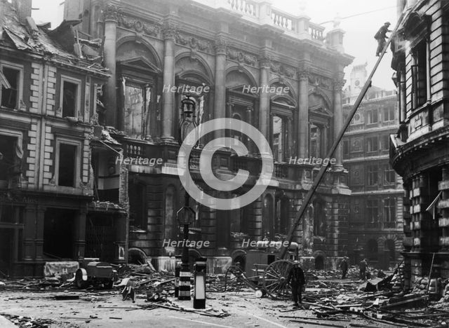 Carpenters' Hall bomb damage, London, 1941. Creator: Unknown.
