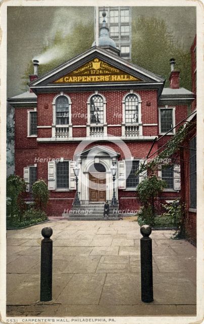 Carpenters' Hall, Philadelphia, Pennsylvania, USA, 1901. Artist: Unknown
