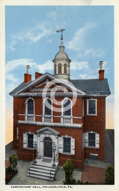 Carpenters' Hall, Philadelphia, Pennsylvania, USA, 1914. Artist: Unknown
