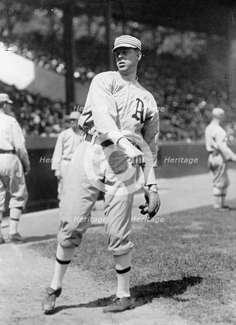 Carroll "Boardwalk" Brown, Philadelphia Al (Baseball), 1913. Creator: Harris & Ewing.