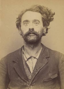Carraglia. Charles. 39 ans, né à Moceto (It). Homme de lettres. Anar, infraction à la loi ..., 1894. Creator: Alphonse Bertillon