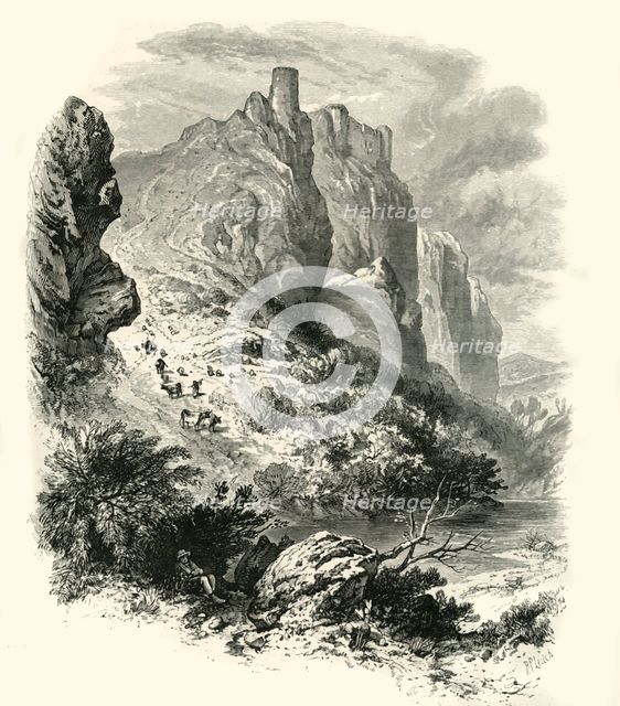 'Carreg Cennen Castle', c1870.