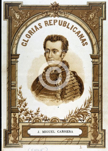 Carrera Verdugo, José Miguel (1785 - 1821), Chilean military and politician, 18th-19th century. Creator: Unknown.