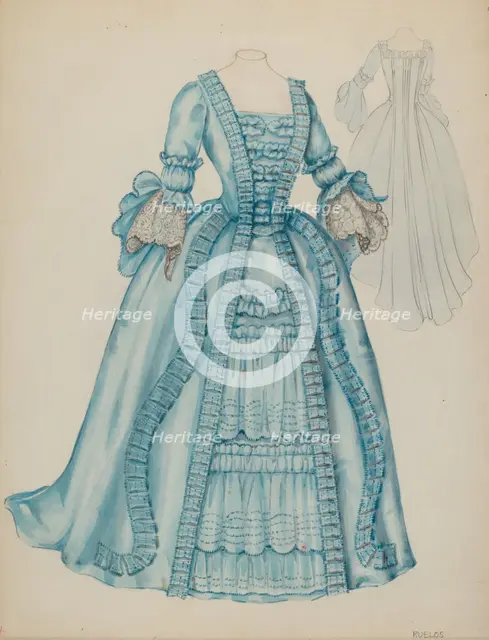 Carriage Dress, c. 1941. Creator: Eleanor Ruelos.