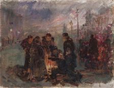 Carriage Drivers Warming Themselves. Creator: Il'ya Repin