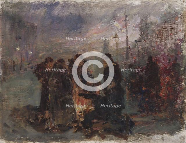 Carriage Drivers Warming Themselves. Creator: Il'ya Repin.