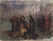 Carriage Drivers Warming Themselves. Creator: Il'ya Repin