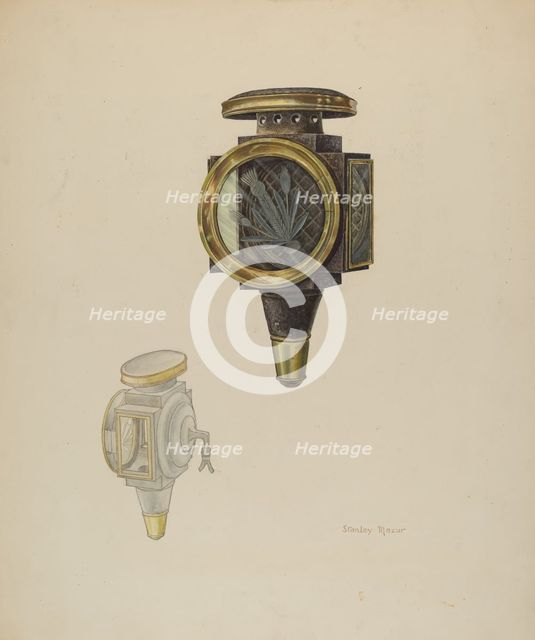 Carriage Lamp, 1938. Creator: Stanley Mazur.