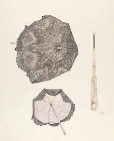 Carriage Sunshade, c. 1937. Creator: Arelia Arbo