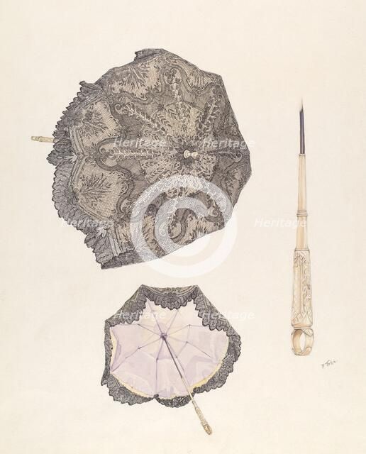 Carriage Sunshade, c. 1937. Creator: Arelia Arbo.