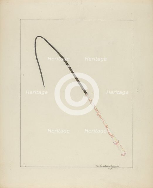 Carriage Whip, c. 1936. Creator: Columbus Simpson.