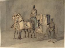 Carriage with Driver and Groom: Autumn. Creator: Constantin Guys