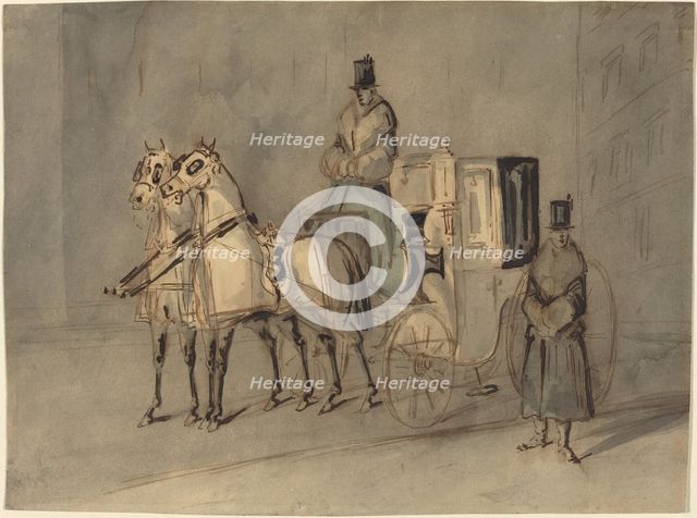 Carriage with Driver and Groom: Autumn. Creator: Constantin Guys.