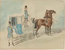Carriage with Driver and Groom: Spring. Creator: Constantin Guys
