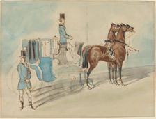 Carriage with Driver and Groom: Spring. Creator: Constantin Guys