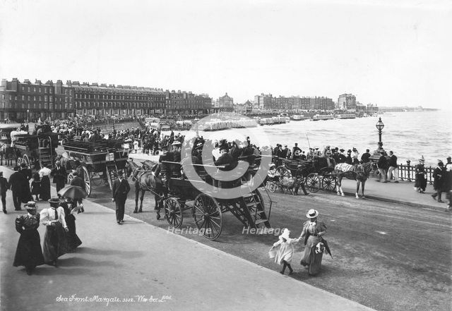 Carriages at Margate, Kent, 1890-1910. Artist: Unknown