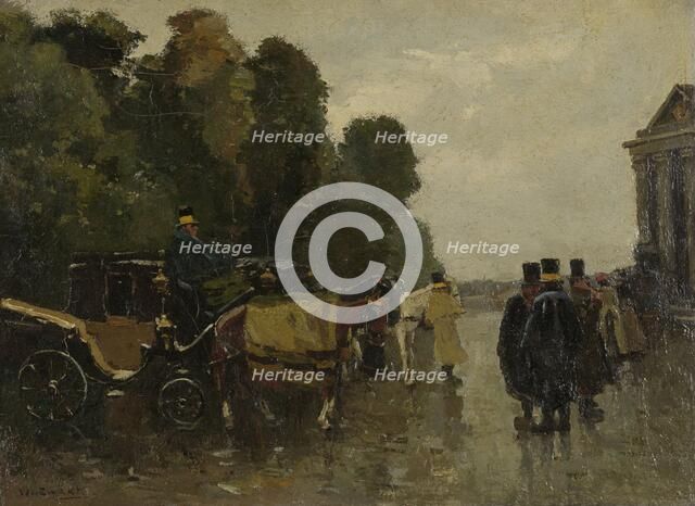 Carriages and Waiting Coachmen, c.1890-c.1894. Creator: Willem de Zwart.