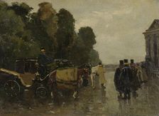 Carriages and Waiting Coachmen, c.1890-c.1894. Creator: Willem de Zwart