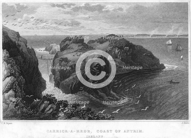 Carrick-A-Rede, Coast of Antrim, Ireland, 19th century. Artist: Unknown