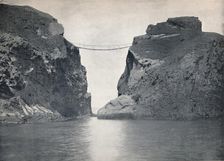 Carrick-A-Rede - The Rope Bridge Across the Chasm 1895