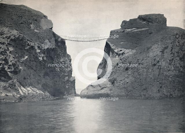 'Carrick-A-Rede - The Rope Bridge Across the Chasm', 1895. Artist: Unknown.