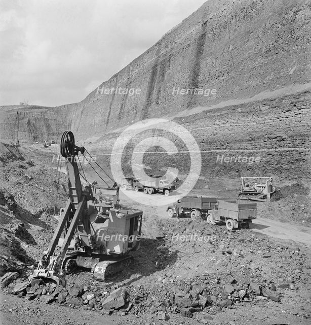 Carrington's Coppice Opencast Colliery, Smalley, Amber Valley, Derbyshire, 26/07/1949. Creator: John Laing plc.