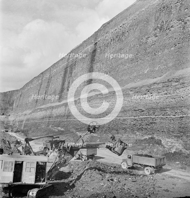 Carrington's Coppice Opencast Colliery, Smalley, Amber Valley, Derbyshire, 26/07/1949. Creator: John Laing plc.