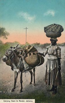 Carrying Coals to Market, Jamaica early 20th century. Creator: Unknown