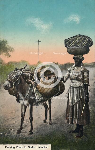 'Carrying Coals to Market, Jamaica', early 20th century. Creator: Unknown.