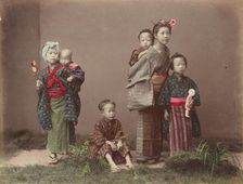 Carrying Children, 1870s-1890s. Creator: Kusakabe Kimbei