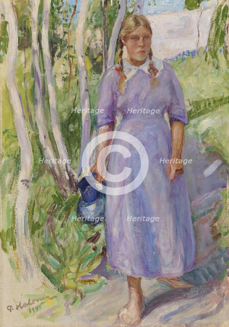 Carrying Water, 1911. Creator: Pekka Halonen.