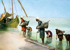 Carrying water, Luxor, Egypt, 20th Century