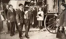 Carrying the coffin of Alderman Terence McSwiney, Lord Mayor of Cork, 1920. Creator: S and G