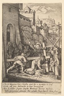 Carrying the cross, 1625-77. Creator: Wenceslaus Hollar
