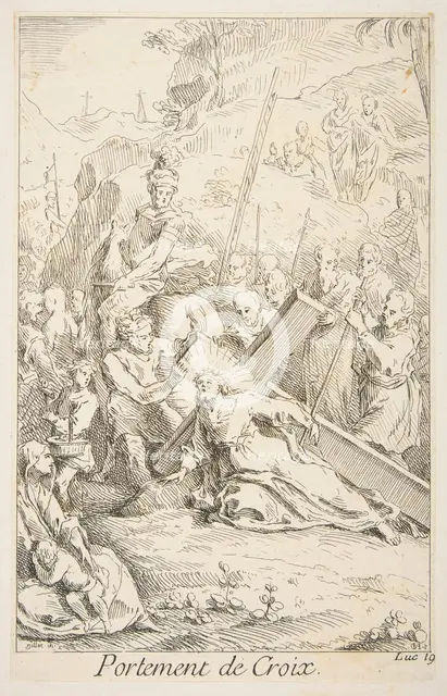 Carrying the Cross.n.d. Creators: Claude Gillot, Jacques Gabriel Huquier.