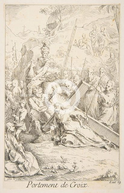 Carrying the Cross.n.d. Creators: Claude Gillot, Jacques Gabriel Huquier.