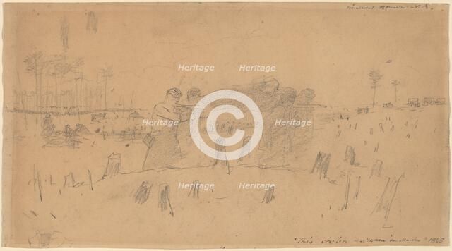 Carrying the Wounded, 1865. Creator: Winslow Homer.