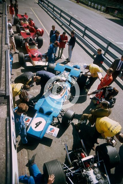 Cars at the British Grand Prix, Silverstone, Northamptonshire, 1969. Artist: Unknown