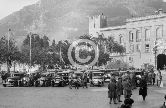Cars at the Monte Carlo Rally, Monaco, 1929. Artist: Bill Brunell.