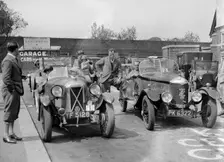 Cars at the North West London Motor Club Trial, Osterley Park Hotel, Isleworth, 1 June 1929. Artist: Bill Brunell