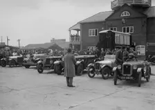 Cars at Brooklands, Surrey, c1930s. Artist: Bill Brunell