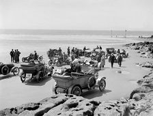 Cars at Porthcawl Speed Trials, Wales, early 1920s. Artist: Bill Brunell