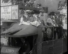 Cars, Buses and Pedestrians Arriving for the 1920 Epsom Derby, 1920. Creator: British Pathe Ltd