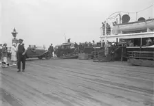 Cars embarking on Southampton ferry. Creator: Kirk & Sons of Cowes
