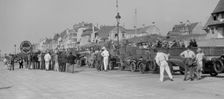 Cars on the seafront at Le Touquet, Boulogne Motor Week, France, 1928. Artist: Bill Brunell